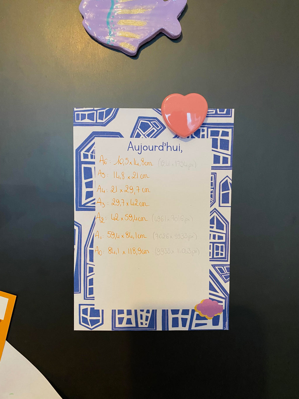 Bloc notes immeuble - bleu