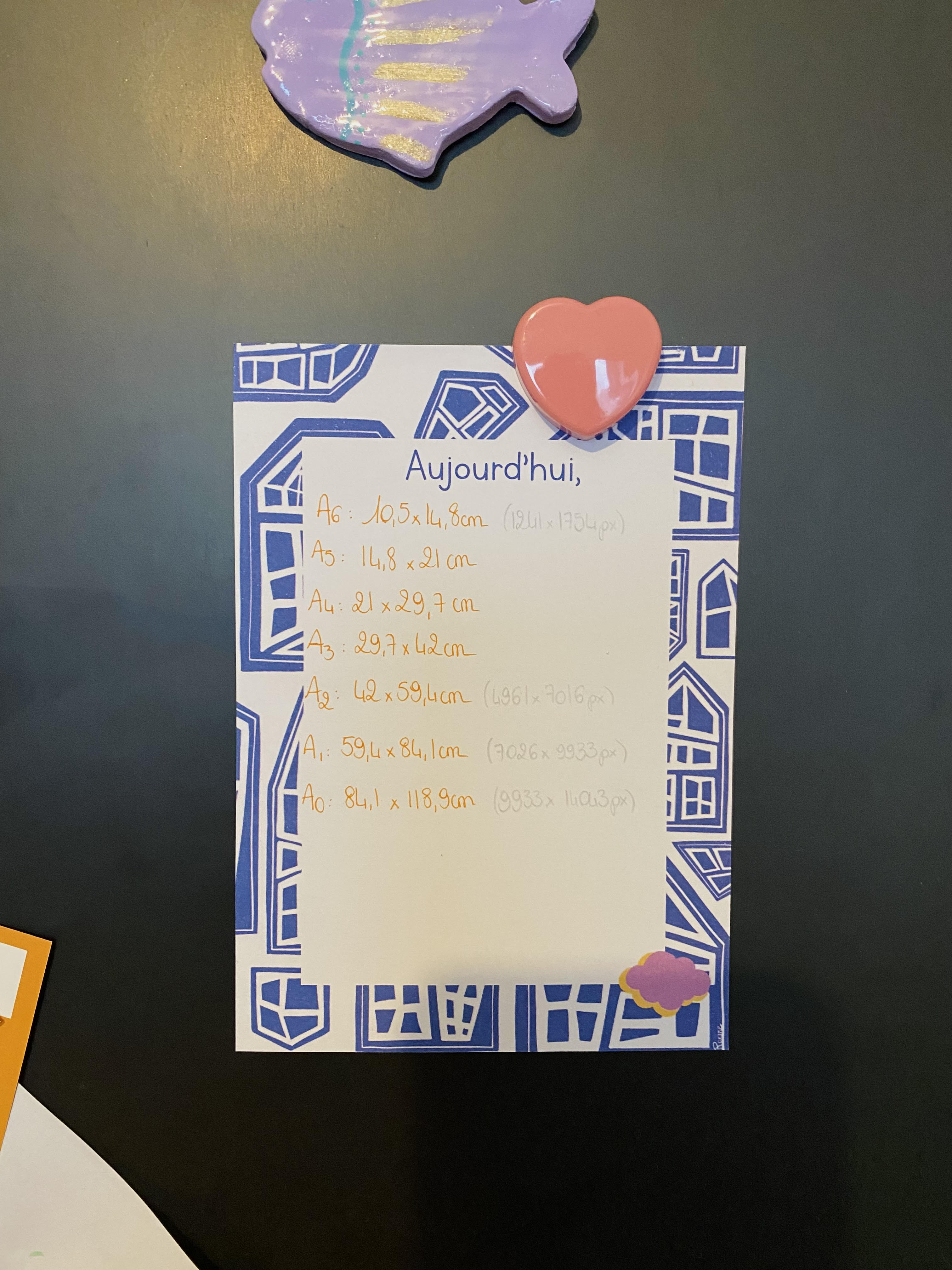 Bloc notes immeuble - bleu